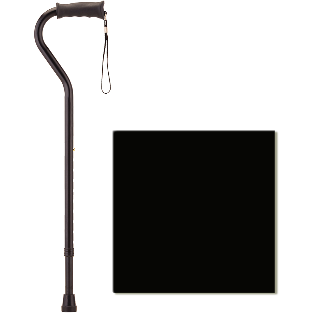 Offset Cane with color square, black